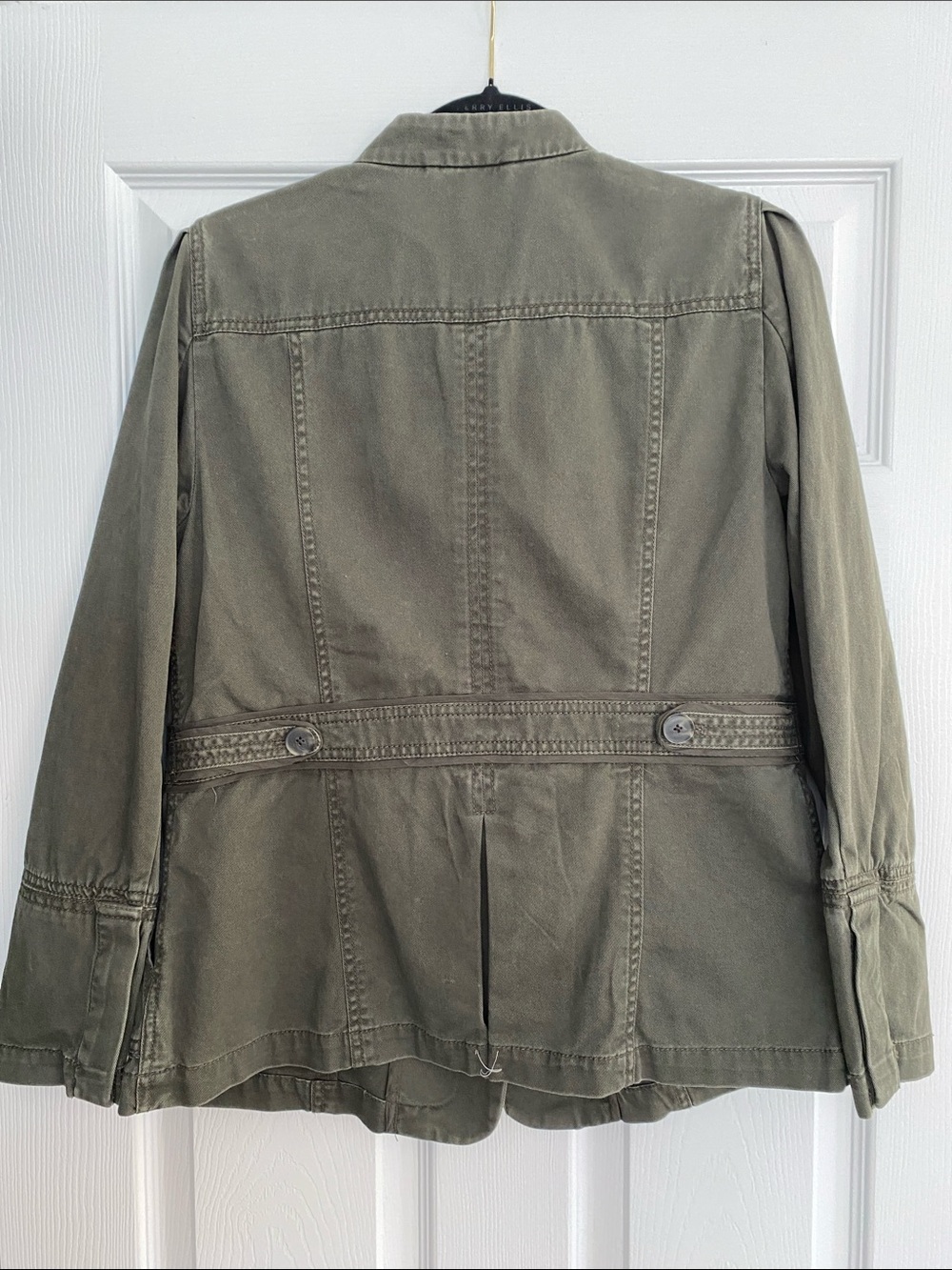LOFT Olive Green Utility Jacket with Flap Pockets Size Medium Petite NWT - Picture 5 of 9